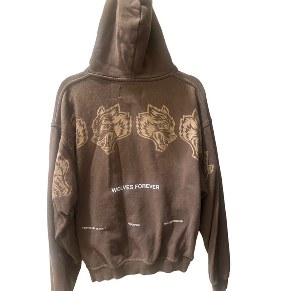 Darc Sport Brown Oversized Graphic Hoodie - Picture 2 of 8